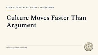 Culture Moves Faster Than Argument