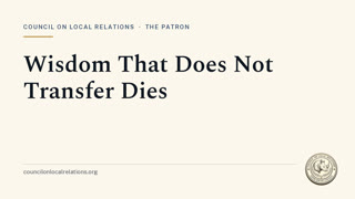 Wisdom That Does Not Transfer Dies