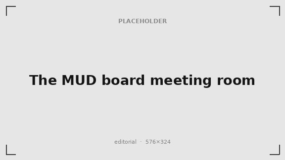 The MUD board meeting room