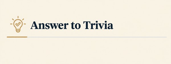 Answer to Trivia