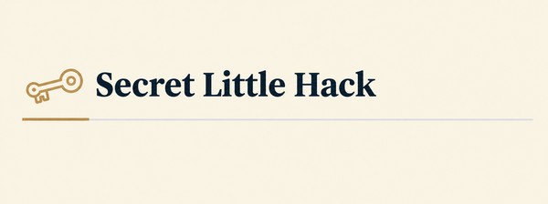 Secret Little Hack